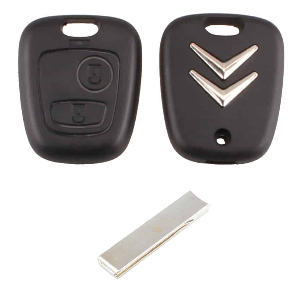Citroen 2 button Replacement Car Key Case Fob with HU83 Blade