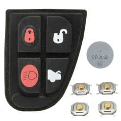 Jaguar 4 Button DIY Repair Kit - Rubber Button Pad Tactile Micro Switches and CR2032 Battery