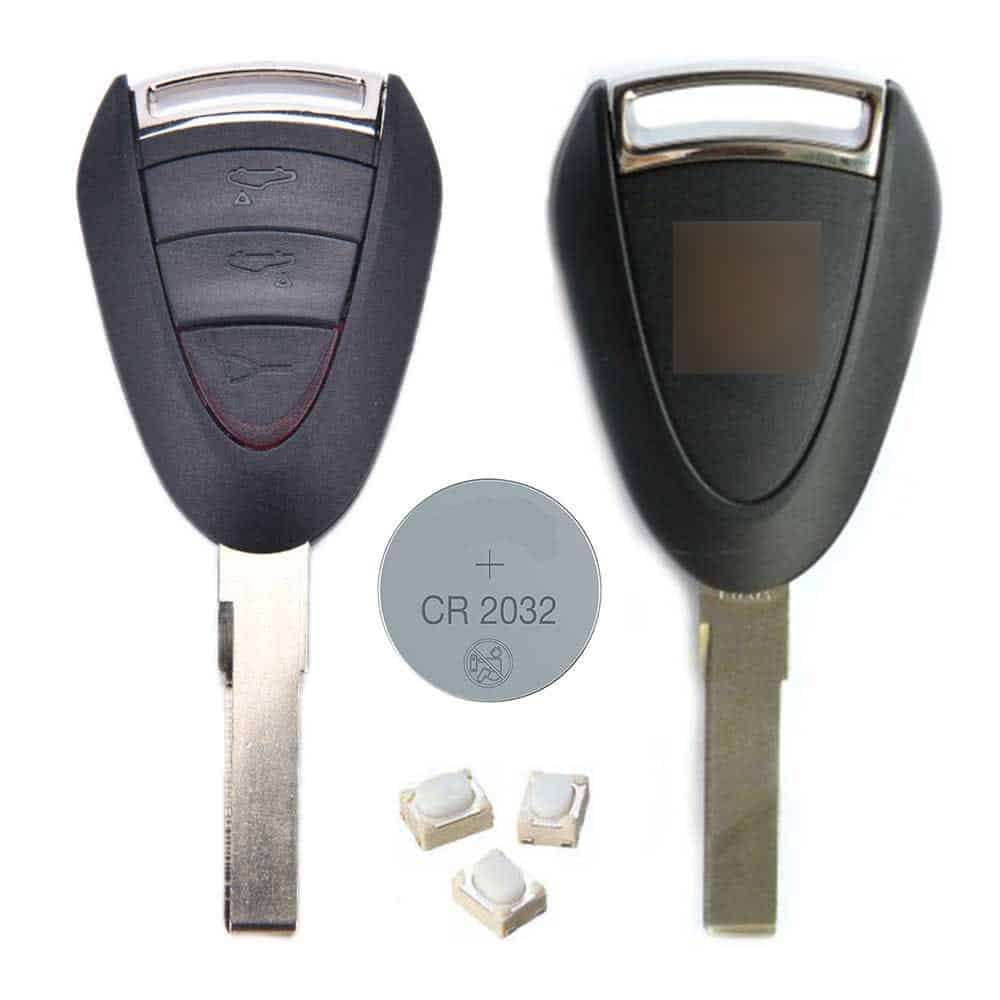Porsche DIY Repair Kit Replacement 3 Button Remote Car Key Fob Case