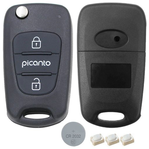 DIY Repair Kit for Kia Picanto 3 Button Remote Car Key Fob 3 x Micro Switches CR2032