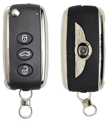 Bentley Replacement 3 button Remote Key Fob Casing for Continental GT GTC Mulsanne Flying Spur Supersports